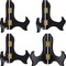 Tatuo 4 Packs Wooden Plate Display Stands Picture Easel Holder Stand Decorative Wood Library Decor for Display Picture Frame Holder Easels (4 Inch, Black)
